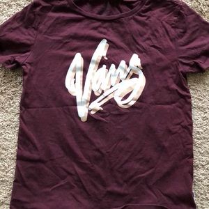 Maroon Vans t-shirt